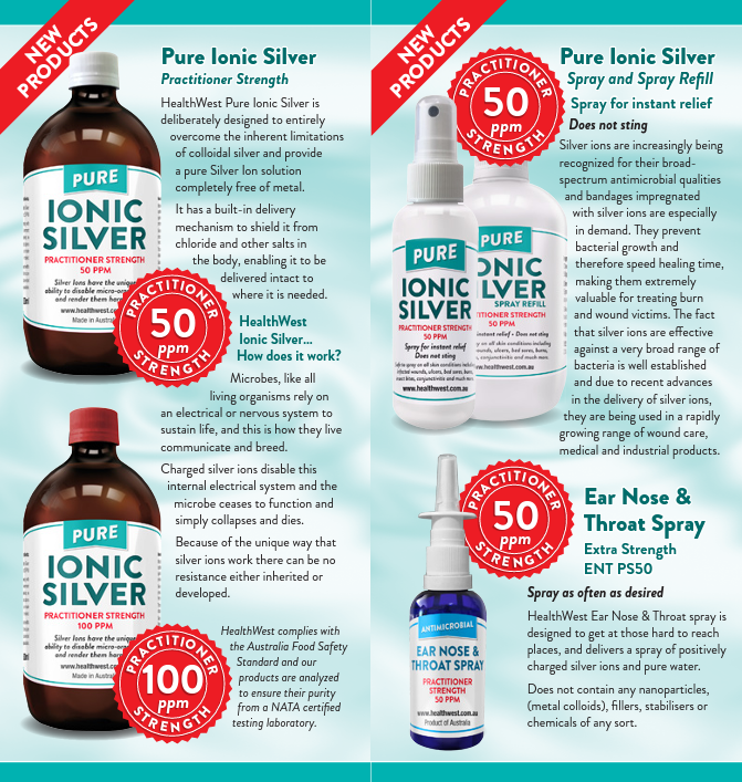 HealthWest Ionic Silver Practitioner Strength Spray 125ml