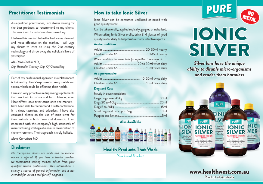 HealthWest Ionic Silver 500ml