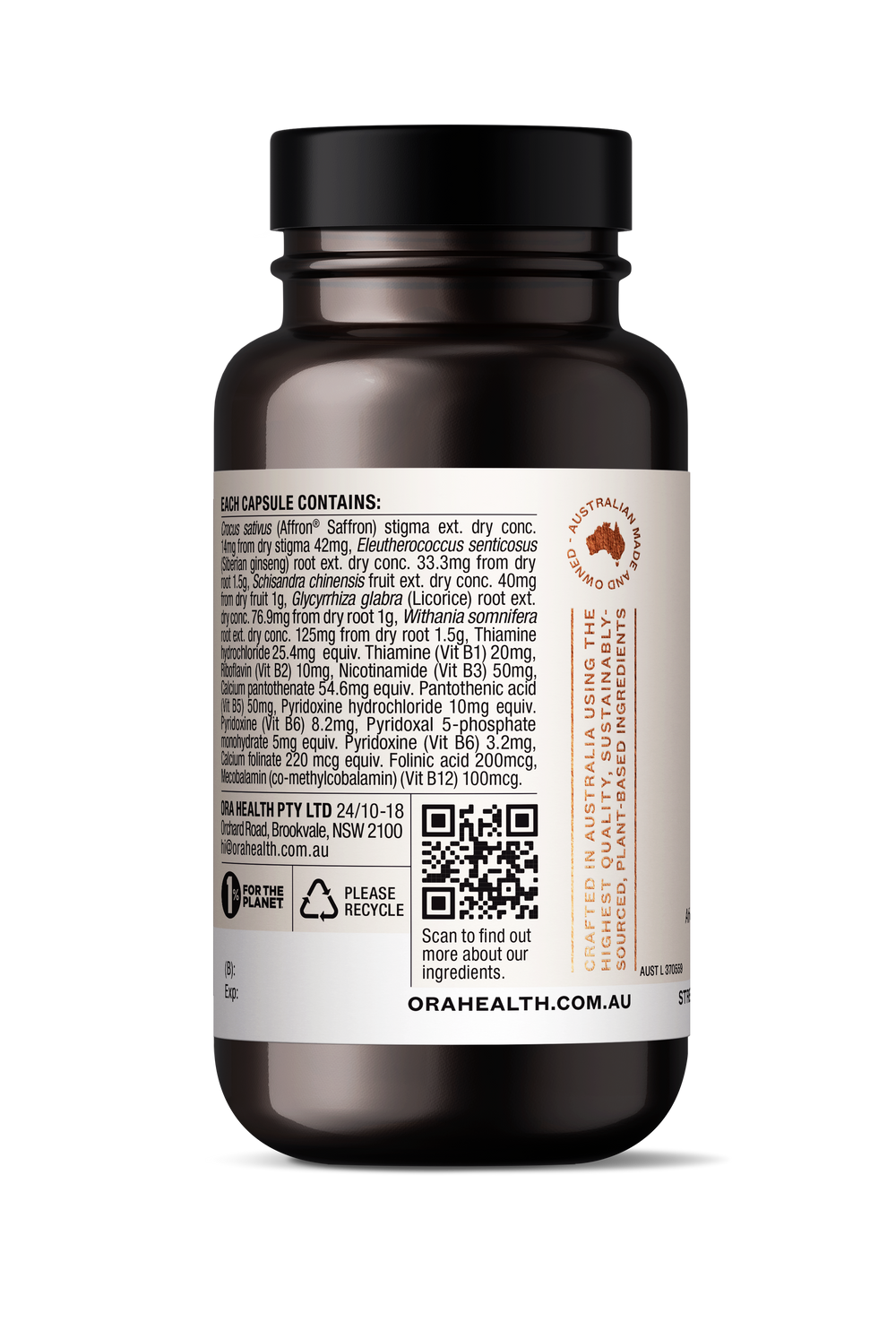 Ora Health Adaptogen Tonic+ 60Caps