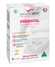 NaturoBest Prenatal Trimester One with Ginger 120Caps - Luxe Tribe Wellness Dispensary