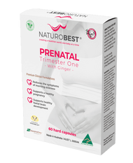 NaturoBest Prenatal Trimester One with Ginger 60Caps - Luxe Tribe Wellness Dispensary