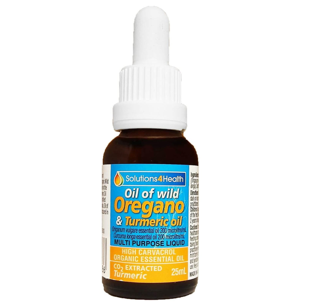 Solutions 4 Health Oil Of Wild Oregano & Turmeric Oil 25ml - Luxe Tribe Wellness Dispensary
