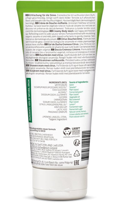 Weleda Refresh Creamy Body Wash Citrus 200ml